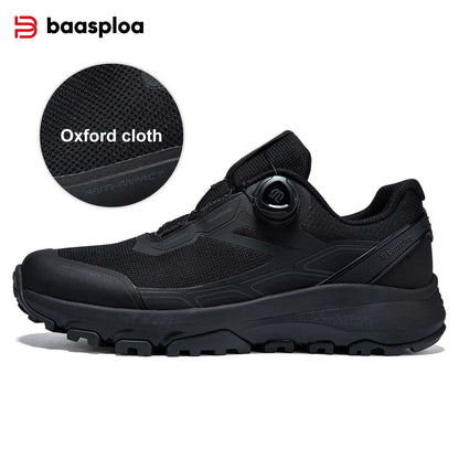 Baasploa Men Hiking Shoes Outdoor Climbing Mesh Breathable Travel Walking Shoes Male Non-Slip Wear Resistant Comfortable Sneaker
