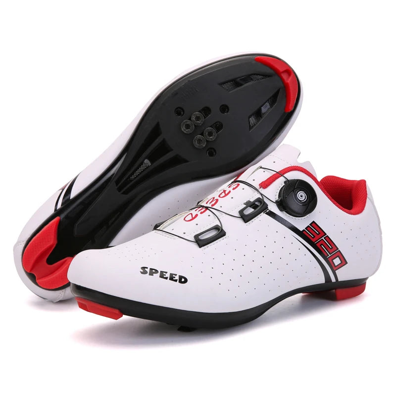 New Cycling Shoes Men's Self-Locking Racing Road Cycling Sports Shoes Lockless Training Shoes Women's SPD Cleats Cycling Shoes