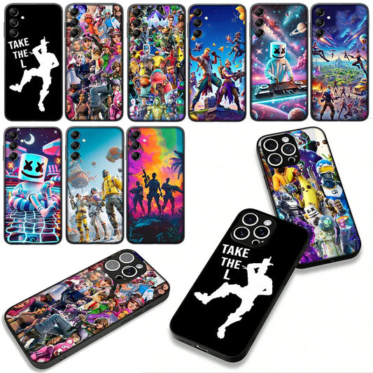 Game F-Fortnite Wallpaper Case for Samsung Galaxy A07 A13 A12 A23 A42 A50 A51 A52 A53 A70 A71 A72 A21S A04 Note 20 9 8 10 Cover