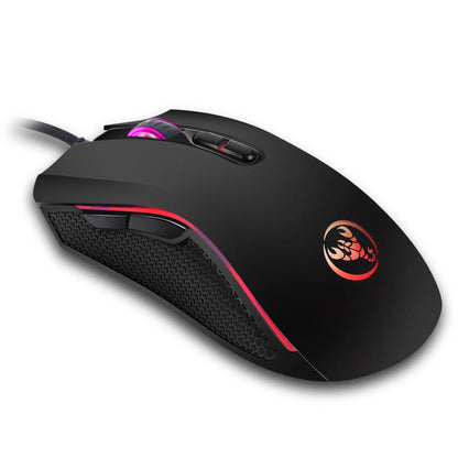 Hoogwaardige optische professionele gamingmuis met led-achtergrondverlichting in 7 heldere kleuren en ergonomisch ontwerp, 3200 DPI, voor LOL CS-gamers