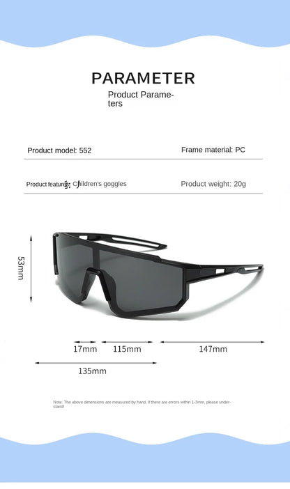 Fashion Colorful Cycling Sun Glasses Boy Girl Outdoor Sport Ride Protection Optical Glasses Climbing Skiing Children Goggles