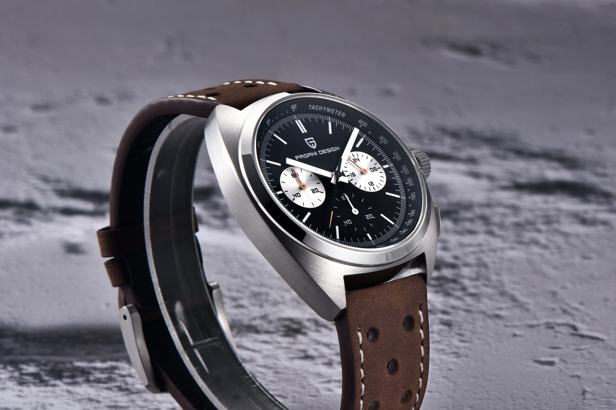 PAGANI DESIGN 2025 New Panda Dial Men Watches Luxury Quartz Watch For Men Japan VK63 Sport Chronograph Sapphire glass Wristwatch