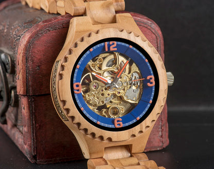 BOBO BIRD Wood Mechanical Watch Men Relogio Masculino Big Mens Watches Top Brand Luxury Timepieces erkek kol saati Dropshipping