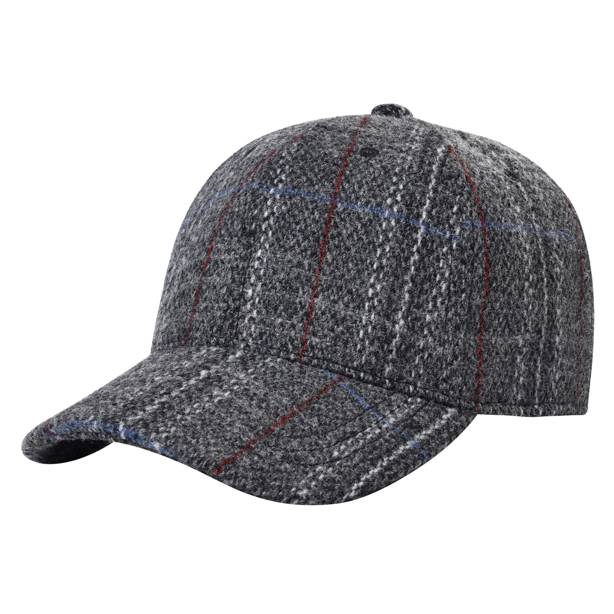 BOTVELA Șapcă de baseball din lână tweed pentru bărbați, stil casual, moale, ajustabilă, fără structură