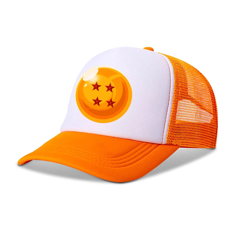 Dragon Ball Parent-child Baseball Cap Adjustable Anime Boy Sunhat Orange Summer Men Outdoor Sport Peaked Hat Birthday Gifts