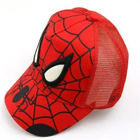 Boys' Spider-Man skin-friendly, breathable, sweat-absorbing baseball cap, mesh cap, cap with visor, sun hat