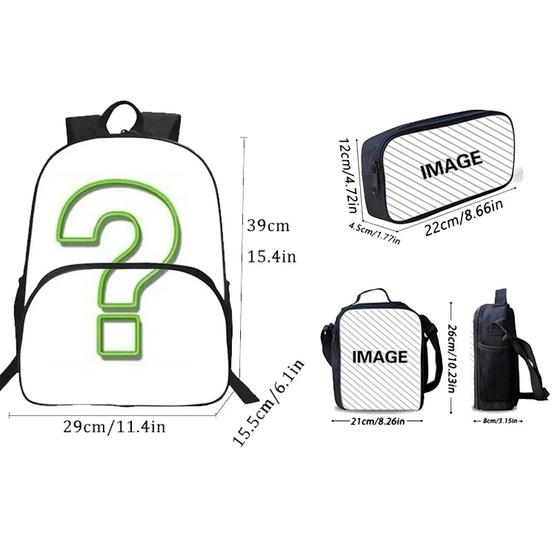 Hot Game Child Backpacks Lunch Bag Pencil Case Pupil Large Capacity School Bags Design-Fortnite For Boy Girl Best Gift