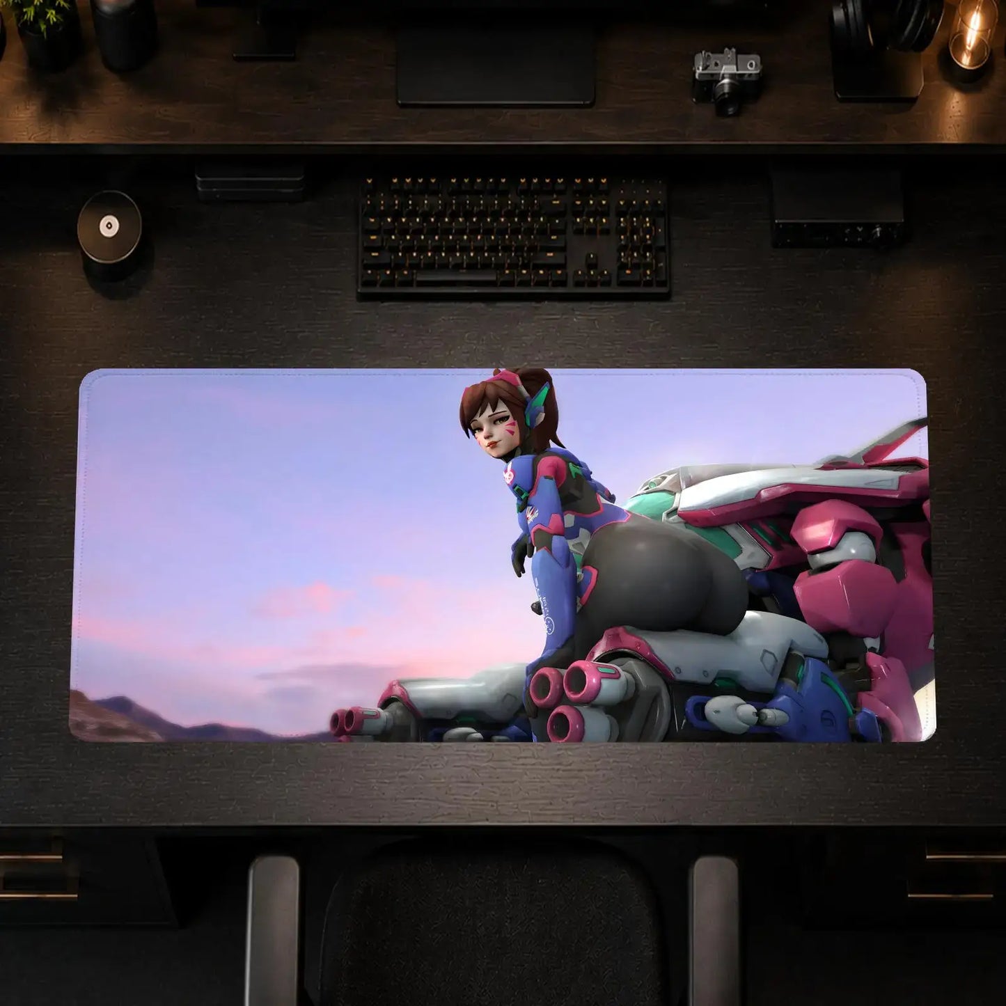 Overwatch Hips žaidimų pelės kilimėlis biurui, neslystantis stalo kilimėlis, „pasidaryk pats“ didelis žaidimų klaviatūros kilimėlis su apsiūtais kraštais