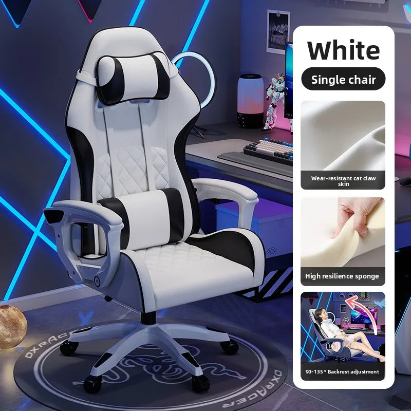 E-Sport-Stuhl für Herren, komfortabel für langes Sitzen, Computerstuhl mit verstellbarer Rückenlehne zum Entspannen