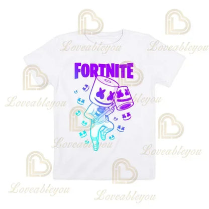 Boys Girls Cartoon T-shirt Fortnite Tshirt Battle Royale 3D 3 To 14 Years Victory Royale Game Kids Tops Teen Clothes