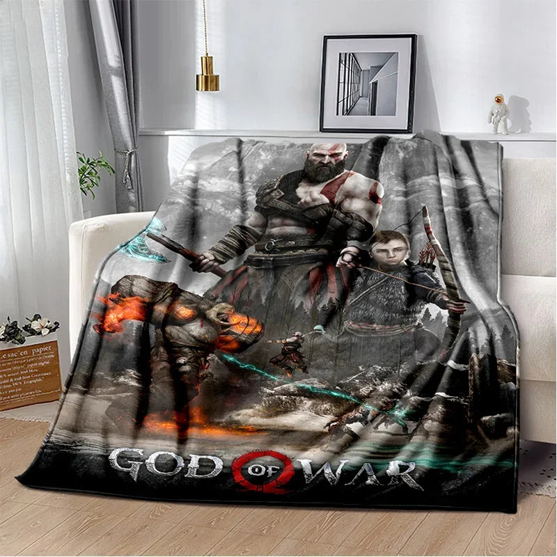 29 Style Kratos God of War Games Cartoon Blanket,Soft Throw Blanket for Home Bedroom Bed Sofa Picnic Travel Office Cover Gifts