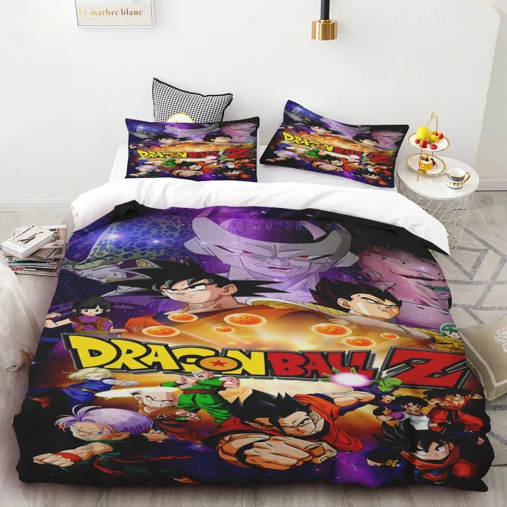 „Goku“ antklodžių užvalkalų rinkinys „Dragon Ball“ paaugliams skirtas patalynės rinkinys, antklodžių užvalkalai vaikams, berniukams, geriausios dovanos, „Queen“ ir „King“ dydžių miegamojo dekoracija