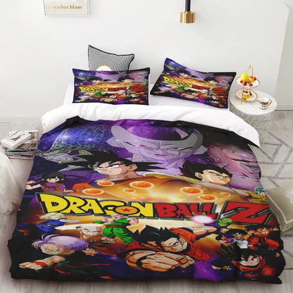 „Goku“ antklodžių užvalkalų rinkinys „Dragon Ball“ paaugliams skirtas patalynės rinkinys, antklodžių užvalkalai vaikams, berniukams, geriausios dovanos, „Queen“ ir „King“ dydžių miegamojo dekoracija
