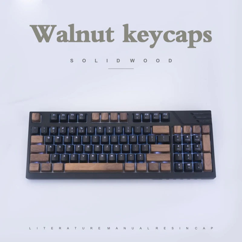 handmade custom wood keycap for mechanical keyboard walnut solid wooden keycaps spacebar Esc Cherry mx switch OEM Profile