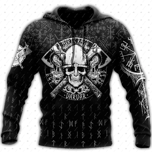 Custom Name Valhalla God Odin Warrior Wolf Fenrir Tattoo Vintage Retro Unisex 3D Print Harajuku Pullover Casual Jacket Hoodies X4