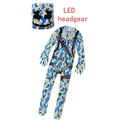 ❤★❤DJ guerrilla warfare Costumes Jumpsuits Kids Clown Cosplay Clothes Halloween Christmas Costume Party Game Cos Fortnites Co★♥★