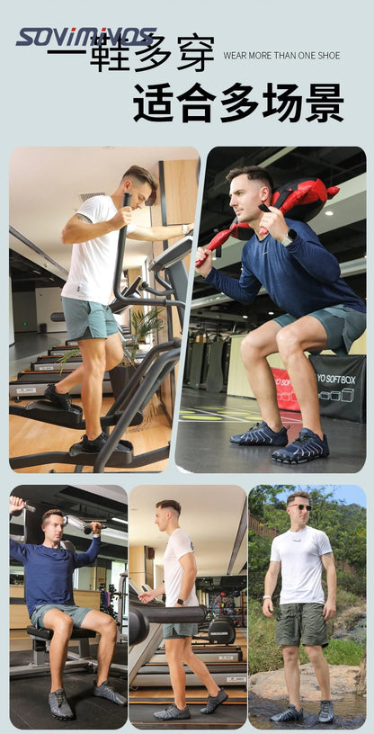 Men's Trail Running Shoes, Lightweight Athletic Zero Drop Barefoot Shoes Non-Slip Outdoor Walking Minimalist Shoes for Women