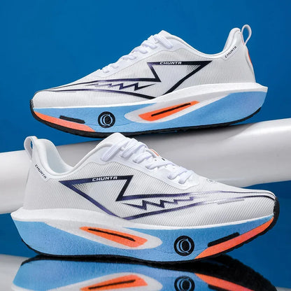 Brand Men's Carbon Plate Running Shoes, Soft Cushion, Shock Absorbing Sports Shoes, Unisex Sneakers, Light Anti-Slip Training Shoes