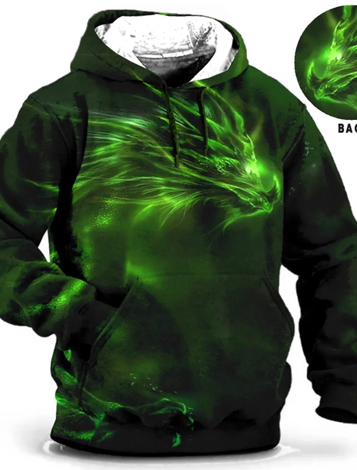 Chinese New Year Dragon Hoodie Men's Graphic Animal Prints Daily Classic Casual 3D Pullover Streetwear Hoodies Long Sleeve Hooded