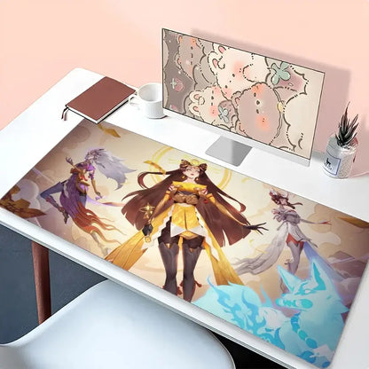 Amaterasu Kiriko Overwatch musemåtte, skrivebordsmåtte med underlag, gamingtilbehør, Prime Gaming XXL tastaturmåtte, polstret måtte