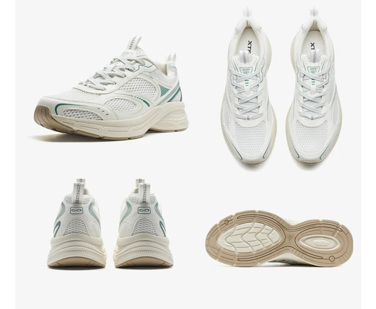 Xtep Y2K casual sneakers voor heren, comfortabele retro lichtgewicht hardloop- en sportschoenen voor koppels, winter, 874219320004
