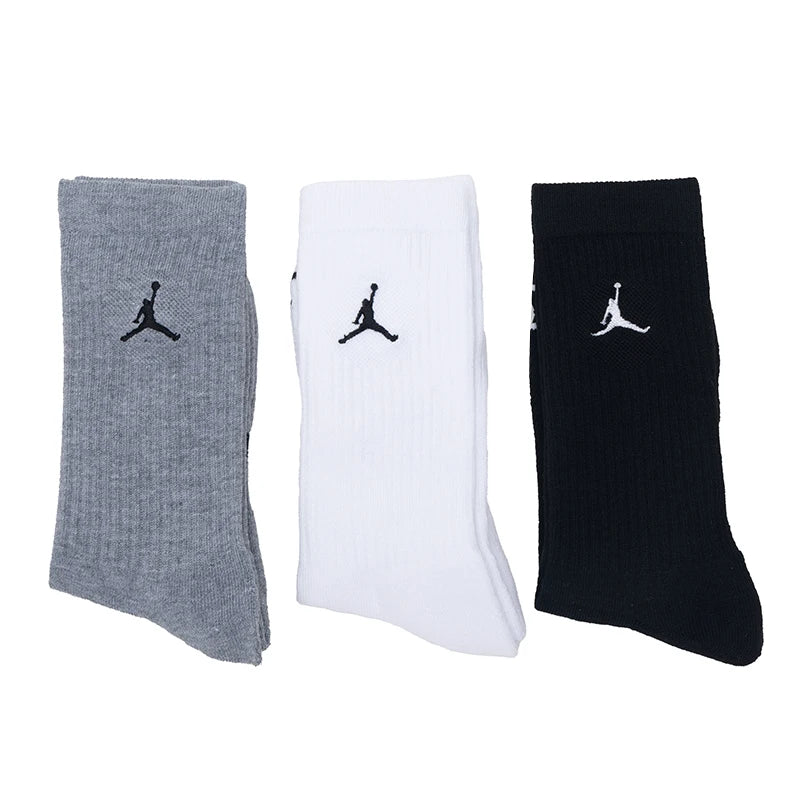 Nike Men's and Women's Socks, Casual Socks, Basketball Socks, Comfortable Running Training Breathable Fashion Mid-Length Socks (3 Pairs) Dx9632-914