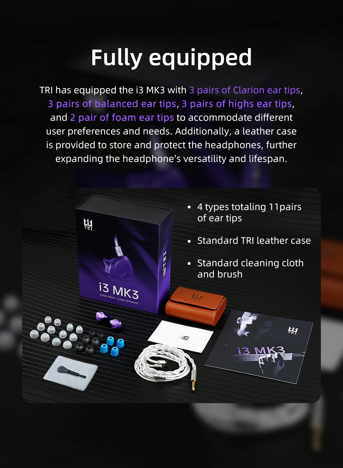 TRI I3 MK3 Hybrid In-Ear Earphones – 3rd Gen Planar BA DD HiFi Wired Earbuds High Resolution Audio