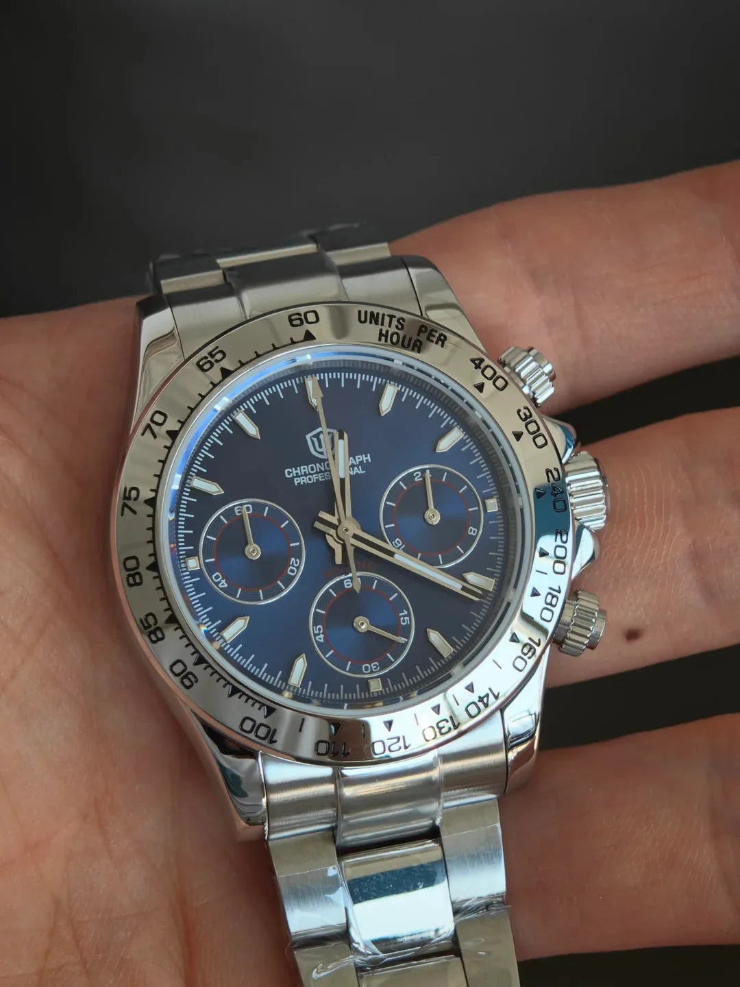 Watchdives WD16500 V2 Men Watch VK63 Quartz Movement Chronograph Wristwatch Stainless Steel Sapphire Crystal Luminous Watches