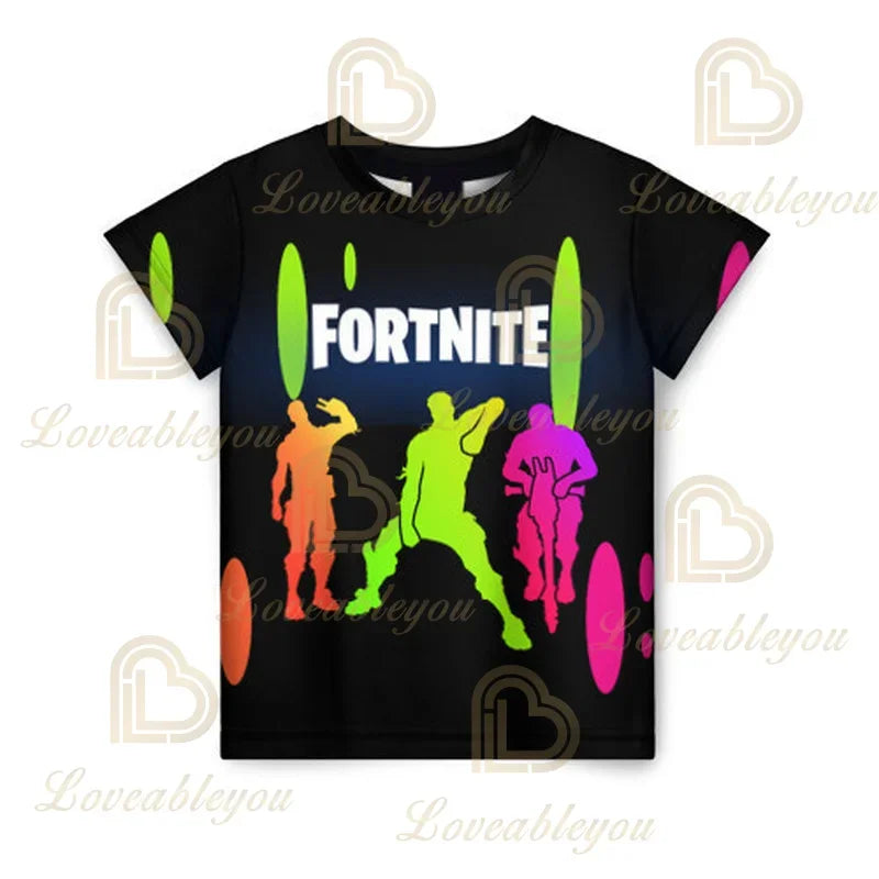 Battle Royale T-shirt Fortnite T Shirt Victory Cartoon Tops Teen Clothes Kids Hero Game Fortress Night 3D Boys Girls Tshirt
