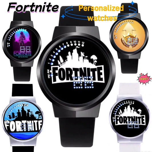 Ρολόι Fortnite Cute Fashion Cartoon Personalized Kawaii με φως νυκτός LED αφής, ηλεκτρονικό μαθητικό ρολόι, δώρο για φίλους