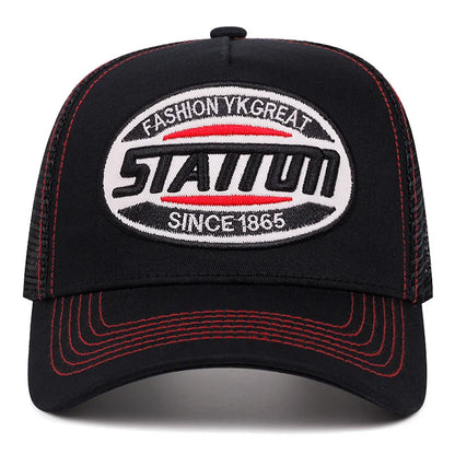 Nova uniseks klasična bejzbolska kapa STATION s uzorkom slova, mrežasta kapa za muškarce i žene, prozračna streetwear ljetna trucker kapa