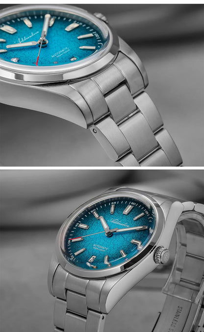 ADDIESDIVE New 2026 Luxury Men's Mechanic Quartz Analog Watch Super Luminous Steel Watch 10Bar Bubble Glass Personalized Watches