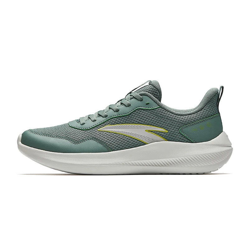 ANTA QINGKONG Men's winter shock-absorbing leather running shoes, wear-resistant running, lightweight commuting sports shoes