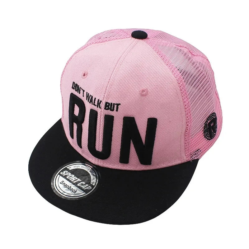 New Fashion Summer Children Baseball Caps Adjustable Breathable Mesh Trucker Cap Boys Outdoor Hat Sport Girl Run Snapback Hats