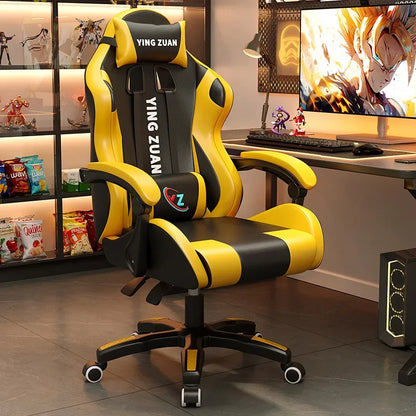 AOLIVIYA Ergonomic Gaming Chair with Footrest, Reclining Computer Chair, 3D Adjustable Armrests, Lumbar Support Seat for Home Office