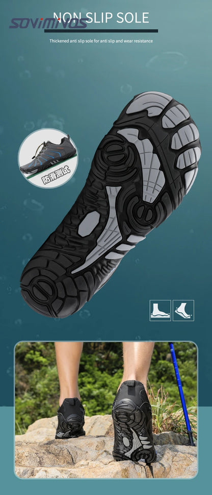 Men's Trail Running Shoes, Lightweight Athletic Zero Drop Barefoot Shoes Non-Slip Outdoor Walking Minimalist Shoes for Women