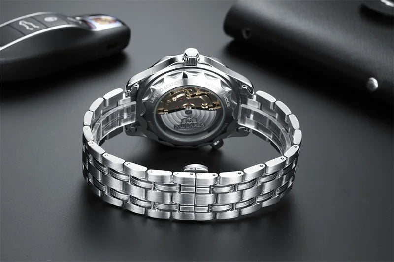 Luxury Automatic Watch for Men Stainless Steel Waterproof Calendar Mechanical Watches Fashion Casual Mens Watches Reloj Hombre