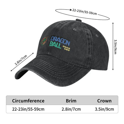 Produit gaming premium Fraquane, produits de luxe, nouvelle génération, équipement gamer, Dragon Ball Shenron Logo Baseball Caps Unisex Distressed Denim Snapback Cap Goku Kakarot Manga Outdoor Adjustable Fit Caps Hat
