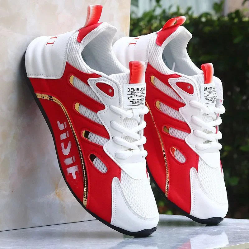 Fashionable Large Size Men's Sports Shoes Mesh Upper Breathable Comfortable Casual Sneakers Trendy Men's Footwear from China