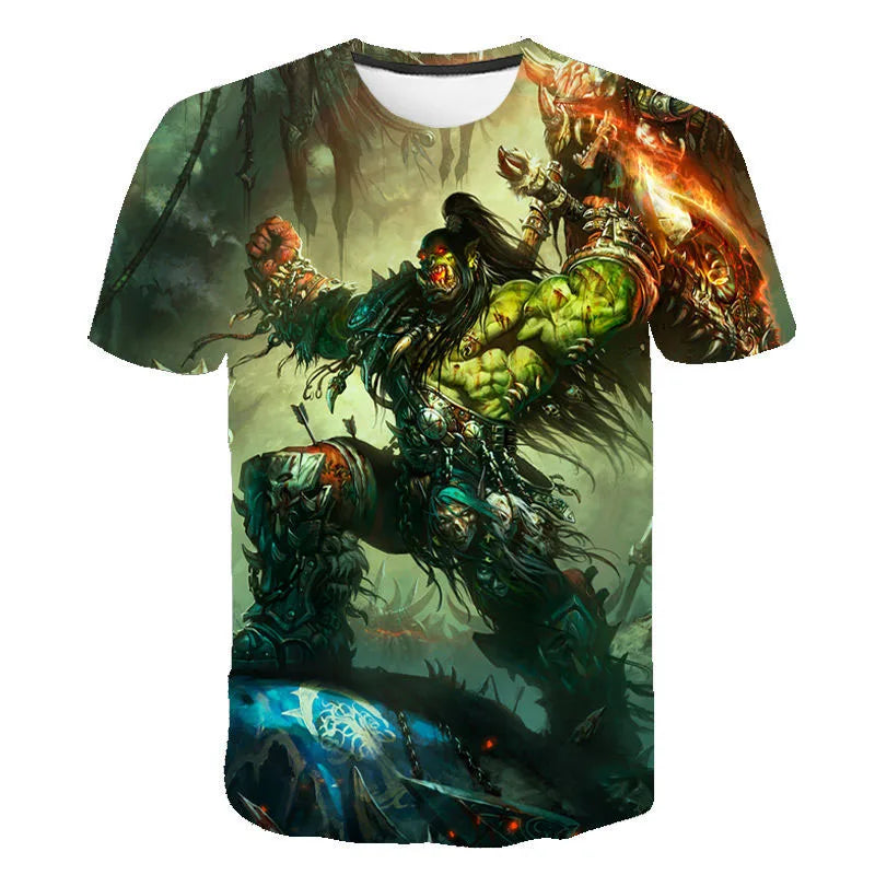 New Game World Of Warcraft 3D Printed T-shirt Men Women Fashion Streetwear O-Neck T Shirt Harajuku Oversized Tees Tops