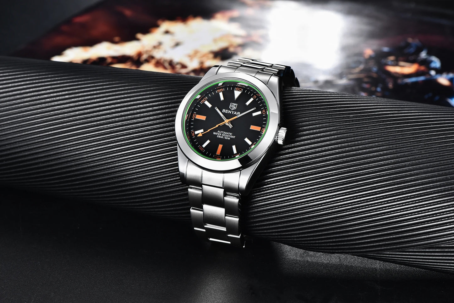 BENYAR 2026 New Mens Watches Top Brand Luxury Watch Men Automatic Mechanical Waterproof 50M Luminous Sports Wristwatch for Men