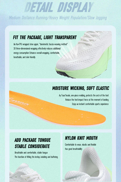 IRUNSVAN anglies pluošto sportiniai bateliai, bėgimo bateliai pradedantiesiems ir pažengusiems, kvėpuojantys ir patogūs, su storu padu, treniruočių bateliai, unisex, 130