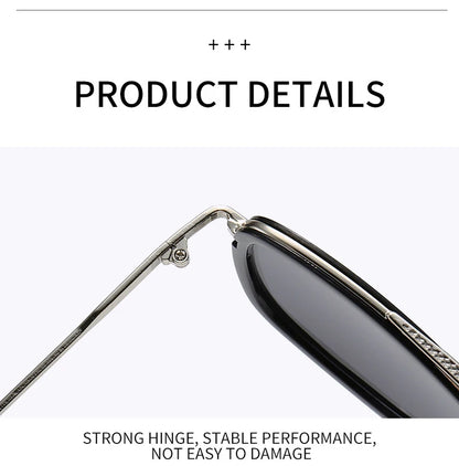 2024 New Square Men Sunglasses Fashion Metal Steampunk Sun Glasses For Women Trendy Outdoor Shades Eyewear Unisex Accessory