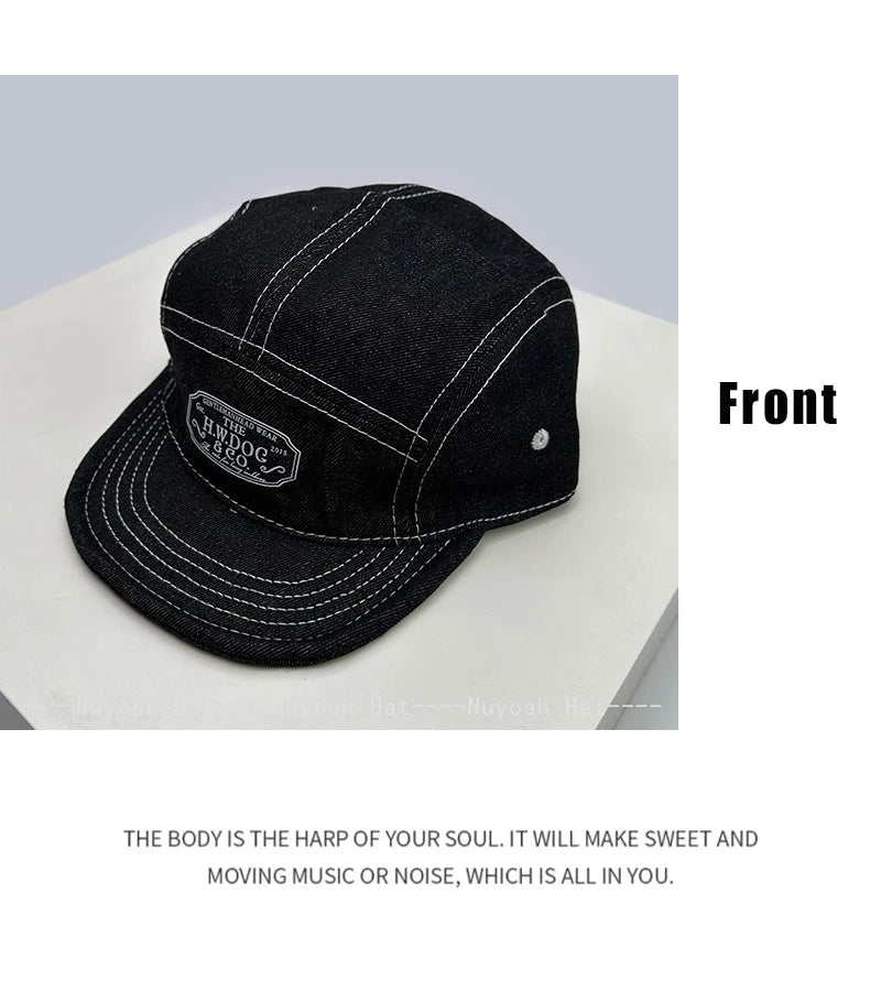 New Men Women American Retro Solid Letter Baseball Hats Sunshade Personal Versatile Flat Eaves Peaked Caps Hip-hop Fashion ins