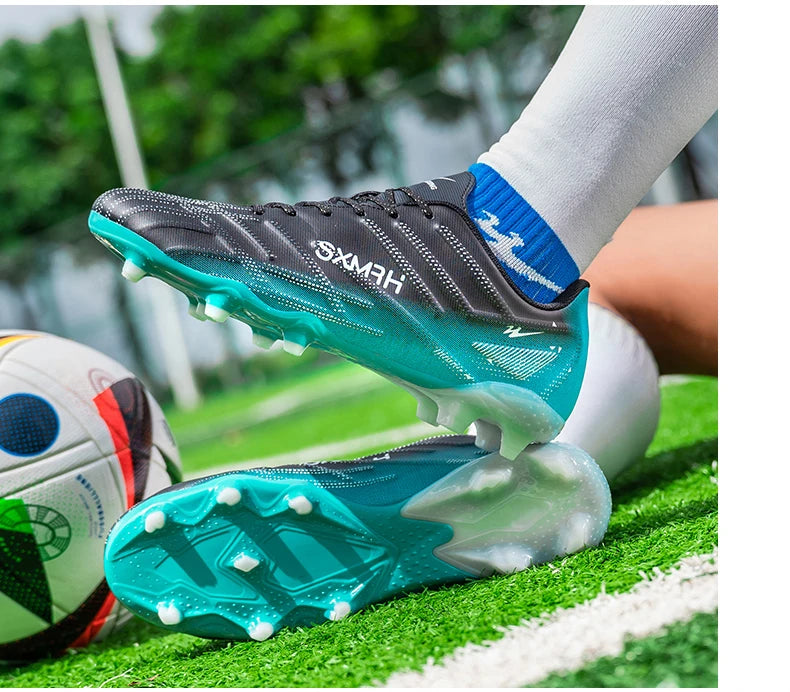 Double Star Adult Youth AG Soccer Cleats Non Slip Durable Artificial Natural Grass Football Shoes for Training Match Men Women