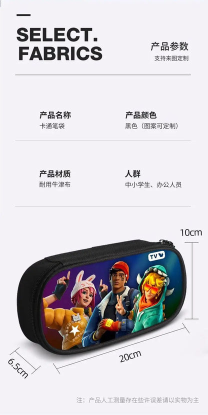 Fortnite new style elementary school student personalized pencil case game peripheral cartoon large capacity stationery bag gift