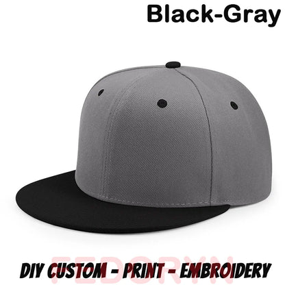 Fedoryn Custom Snapback Caps Splice Color Embroidery Hip Hop Cap for Women and Men DIY LOGO Design Print Hats Unisex Wholesale