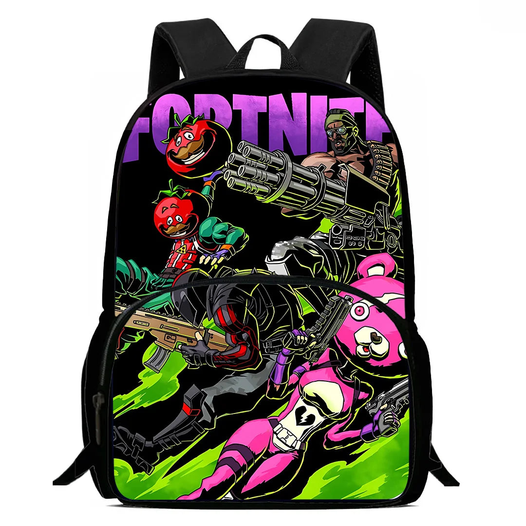 Hot Game Design Child Backpacks Lunch Bag Pencil Case Large Capacity School Bags for Boys and Girls Best Gift Fortnite