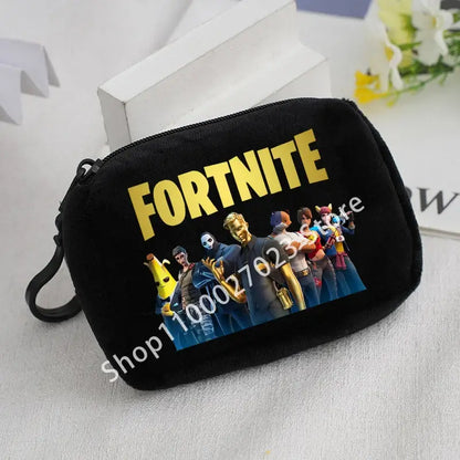 Fortnite Boys Girls Plush Coin Purse Cute Fashion Portable Wallet Cartoon Anime ID Card Storage Bag Children Birthday Gifts