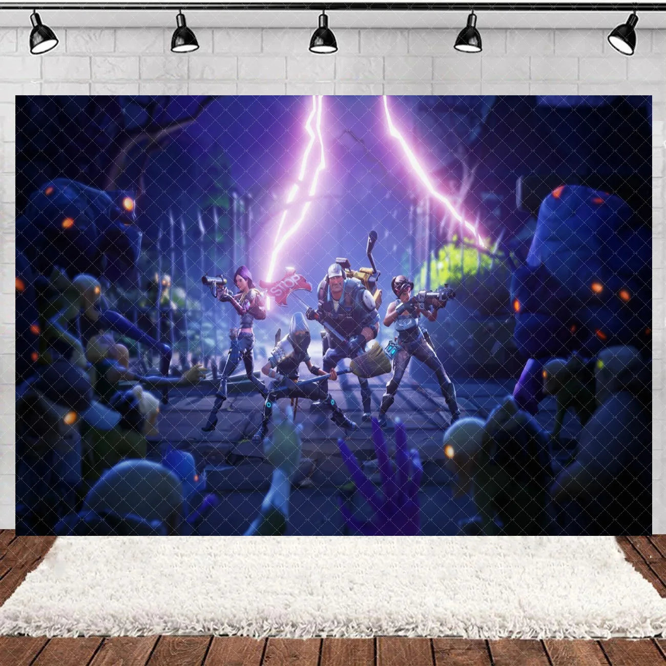 Fortnite Theme Happy Birthday Party Decoration Backdrop Shooting Game Alpaca Llama Supplies Background Baby Shower Kid Gifts